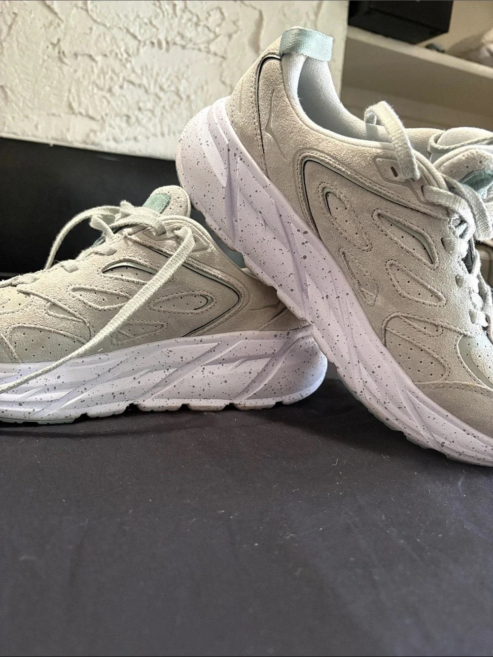 Hoka Women's Sneakers in Light Sage with Mint Accents